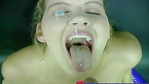 Spicy blonde gets fucked in the bathroom by a