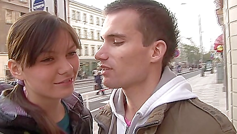 Sexy young girl with a big cock