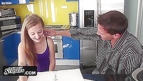 Sexy young chick gets creampie