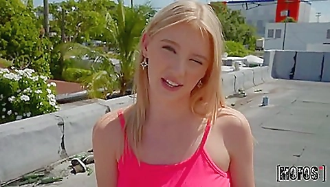 Sexy blonde girl with her boss